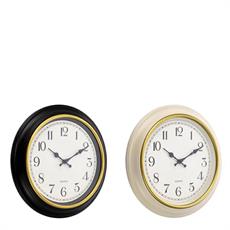 OROLOGIO DA PARETE IN PLASTICA D. 40 CM 2 COLORI ASS