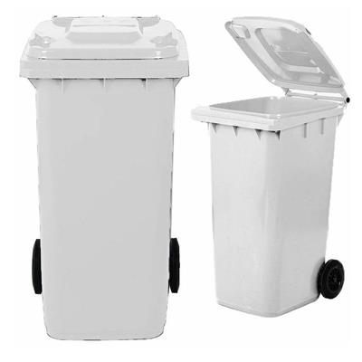 BIDONE CARRELLATO RACCOLTA DIFFERENZIATA 240 LT BIANCO