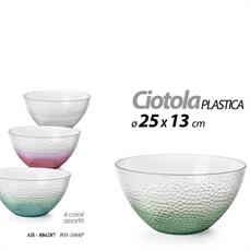 INSALATIERA PLASTICA 25,5 X 13 CM COLORI ASS