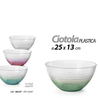 INSALATIERA PLASTICA 25,5 X 13 CM COLORI ASS