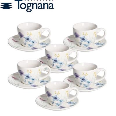 TAZZA CAFFE' CON PIATTINO CONF. 6 PZ IRIS FLORENNE