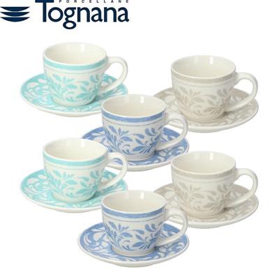 TAZZA CAFFE' CON PIATTINO CONF. 6 PZ  80 CC IRIS CELINE
