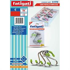 GANCI IN METALLO FORMA ESSE 9 CM CONF. 4 PZ