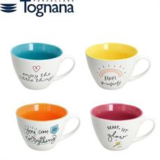 TAZZA COLAZIONE 450 CC IRIS COLOR BLOCK COLORI ASS