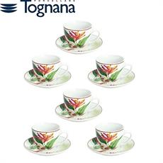 TAZZA CAFFE' CON PIATTINO CONF. 6 PZ MADISON TROPICALIA