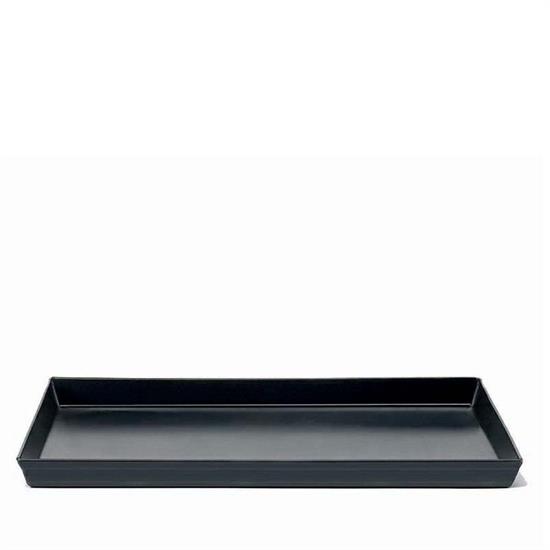 TEGLIA RETTANGOLARE LAMIERA BLU 30 X 23 X 3 CM SPESSORE 0,8