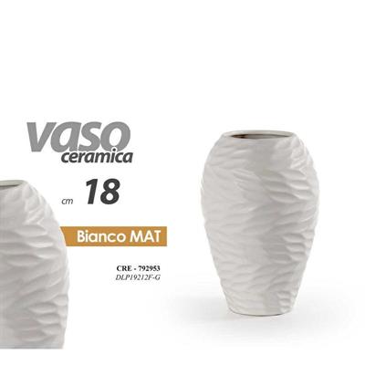 VASO MAT BIANCO 12 X 18 CM