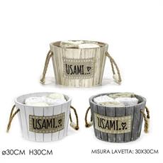 ASCIUGAMANI SET 4 LAVETTE 30 X 30 CM 3 COLORI ASS