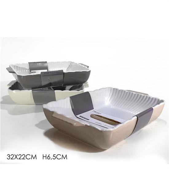 PIROFILA RETTANGOLARE 32 X 22 X H 6,5 CM COLORI ASS