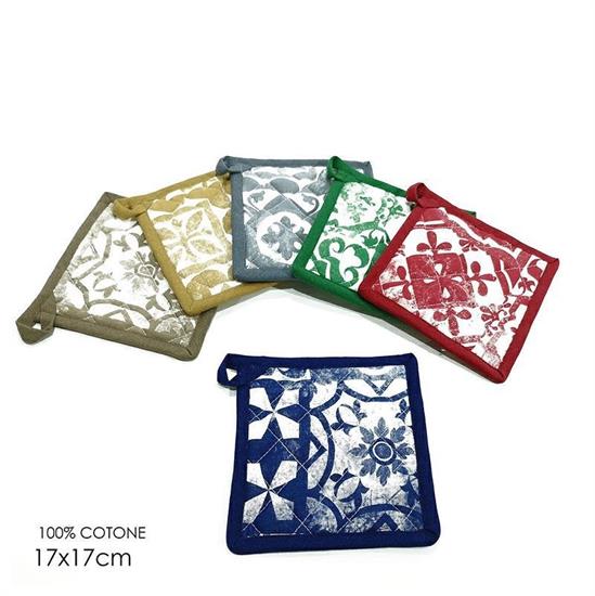 PRESINA IN COTONE MAIOLICA 17 X 17 CM 6 DECORI ASS