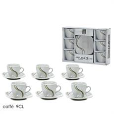 TAZZA CAFFE' FLEXY 9 CL CON PIATTINO CONF. 6 PZ