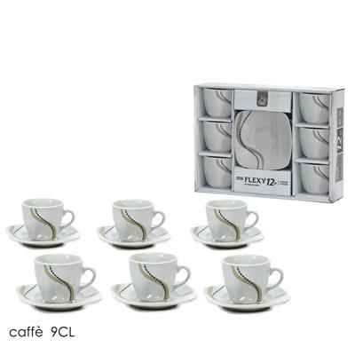 TAZZA CAFFE' FLEXY 9 CL CON PIATTINO CONF. 6 PZ