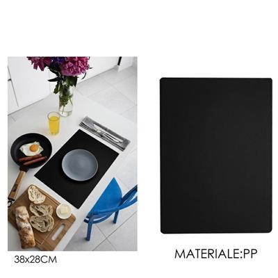 TOVAGLIETTA CON ANTISCIVOLO 38 X 28 CM COLORE NERO