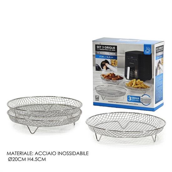 GRIGLIA PER FRIGGITRICE AD ARIA SET 3 PZ