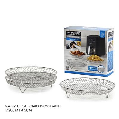 GRIGLIA PER FRIGGITRICE AD ARIA SET 3 PZ