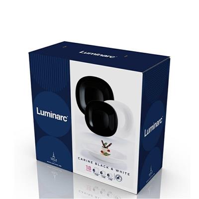 PIATTO SERVIZIO LUMINARC 18 PZ CARINE BLACK & WHITE