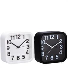 OROLOGIO SVEGLIA IN PLASTICA 13 X 5 X H 13 CM 2 COLORI ASS