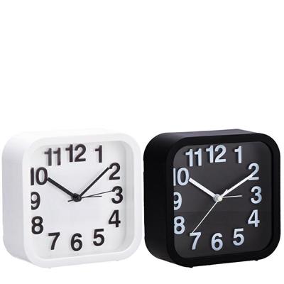 OROLOGIO SVEGLIA IN PLASTICA 13 X 5 X H 13 CM 2 COLORI ASS