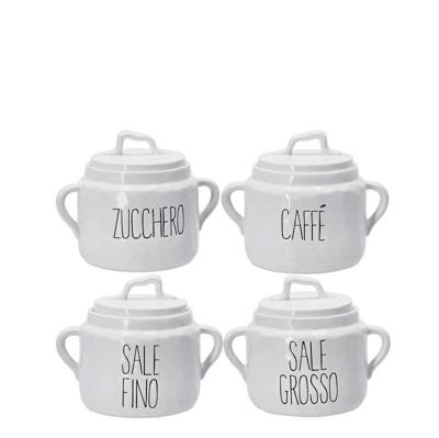 BARATTOLO IN CERAMICA CON COPERCHIO 13 X 11 X H 14 CM ASS