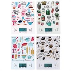 BILANCIA CUCINA 5 KG 20 X 14 X H 2 CM 4 DECORI ASS