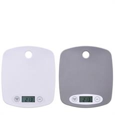 BILANCIA CUCINA 5 KG 19 X 17 X H 2 CM 2 COLORI ASS