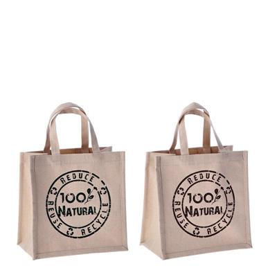 BORSA IN COTONE CANVAS 26 X 15 X H 26 CM 2 ASS