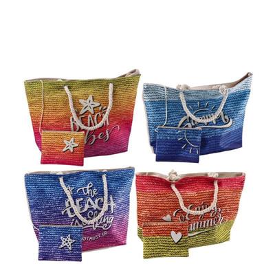 BORSA MARE CON POCHETTE 58 X 18 X H 38 CM 4 DECORI ASS