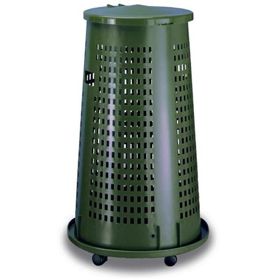 TRESPOLO ZEFFIRO 110 LT CON BASE E RUOTE COLORE VERDE
