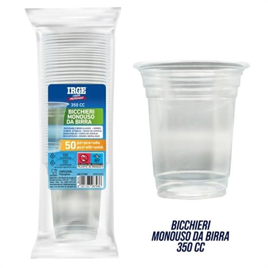 BICCHIERE BIRRA MONOUSO 350 CC CONF. 50 PZ