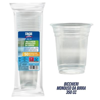 BICCHIERE BIRRA MONOUSO 350 CC CONF. 50 PZ