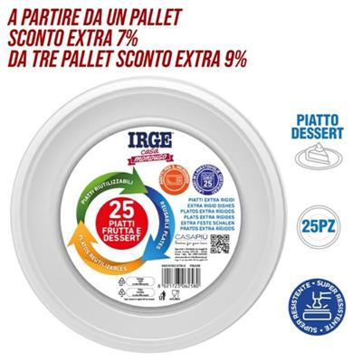 PIATTO DESSERT RIUTILIZZABILE D. 17 CM CONF. 25 PZ