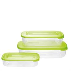 CONTENITORE FRIGO BOX RETTANGOLARE SET 3 PZ 3/1,88/0,93 LT