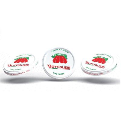 TAPPO PER BARATTOLO D.82 MM DEC. POMODORO PRIMA SCELTA 12 PZ