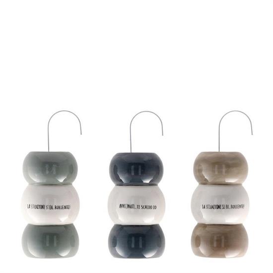 EVAPORATORE IN CERAMICA 9 X 4 X H 16 CM 3 COLORI ASS