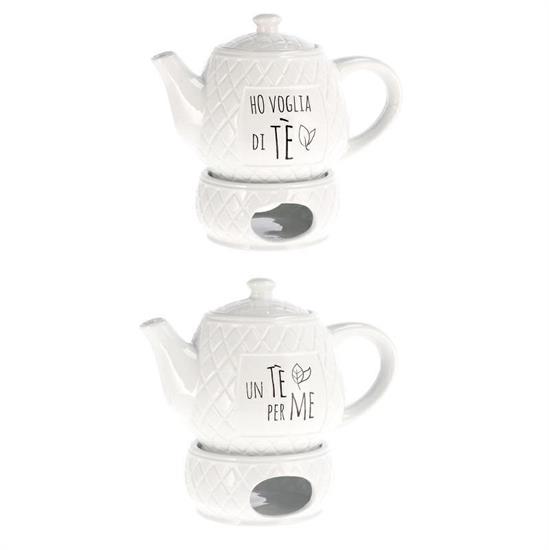 TEIERA IN CERAMICA 2 DECORI ASS