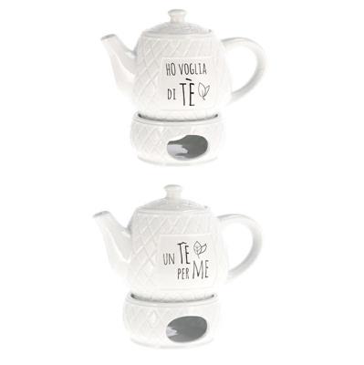 TEIERA IN CERAMICA 2 DECORI ASS
