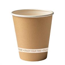 BICCHIERE RICICLABILE IN CARTA E PE 240 ML CONF. 50 PZ BROWN