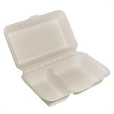 CONTENITORE CONCHIGLIA PORTAVIVANDE 2 SCOMPARTI 1000 ML 50PZ