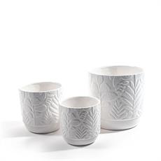 CASPO IN CERAMICA SET 3 PZ BIANCO