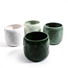 CASPO IN CERAMICA D. 17 X H 15,5 CM COLORI ASS