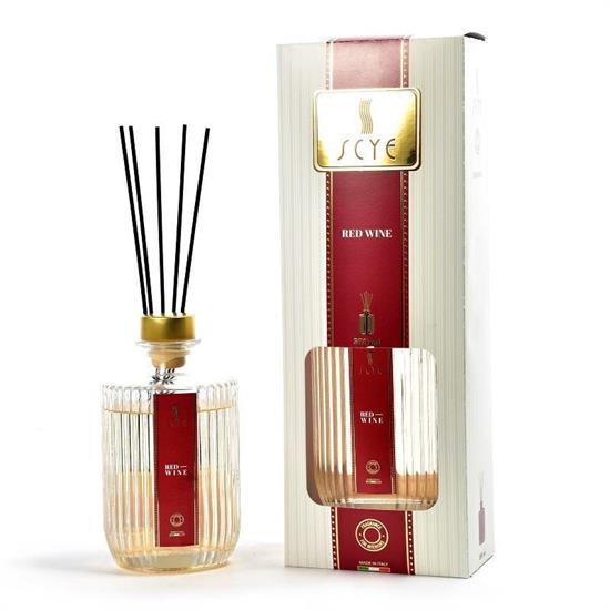 PROFUMATORE DIFFUSORE CON BACCHETTI FIBRA RED WINE 500 ML