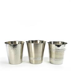 SECCHIELLO PORTABOTTIGLIA IN ACCIAIO MARTELLATO D. 25 X H 26