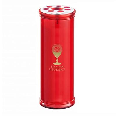 LUMINO VOTIVO D. 80 X H 22 CM 400 GR ROSSO