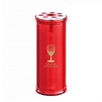 LUMINO VOTIVO D. 80 X H 19 CM 300 GR ROSSO