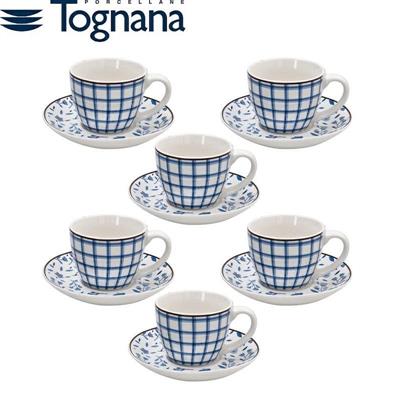 TAZZA CAFFE' CON PIATTINO 80 CC CONF. 6 PZ IRIS COTTAGE