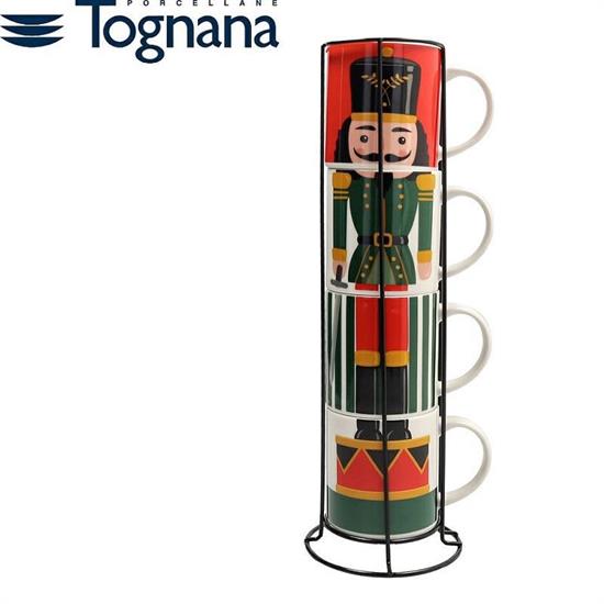 TAZZA MUG 370 CC CON SUPPORTO CONF. 4 PZ NATALE TOY SOLDIER