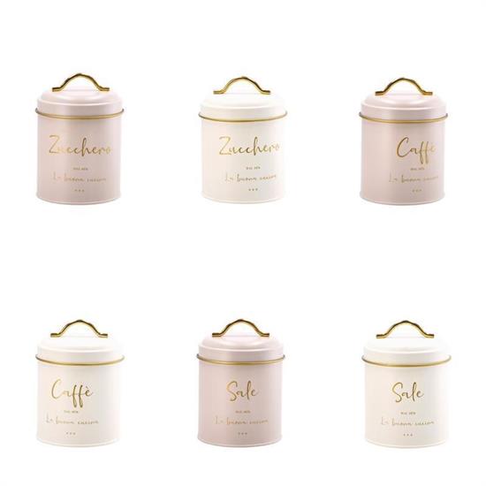 BARATTOLO IN LATTA D. 11 X H 16 CM ASS