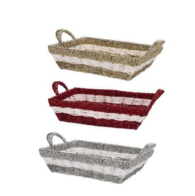 CESTINO RETTANGOLARE NATALIZIO 38 X 28 X H 15 CM 3 ASS