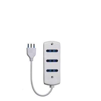 MULTIPRESA 3 USCI BIP10/16A 2P+T 1 SPINA 16A CAVO 1,5 MT BIA