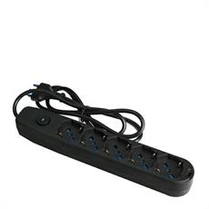 MULTIPRESA 5 USCITE UNIVERS. SPINA 16 A CAVO 1,5 MT NERO